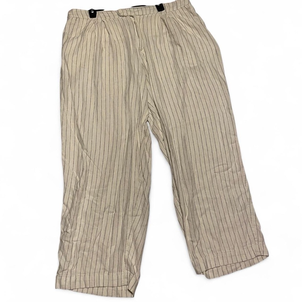 A New Day Cream and Black Striped bottoms